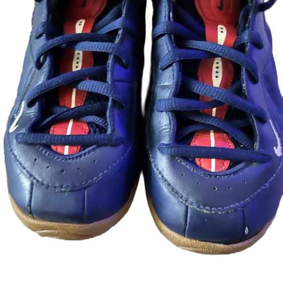 2020 Nike Little Posite One Pros “USA” Boys Size 3Y Navy and White Sneakers - Picture 8 of 14